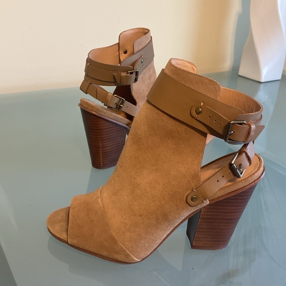 JOE’S Jeans Suede Ankle Boots Western Boots Cowgirl Size 7.5 - Picture 3 of 13